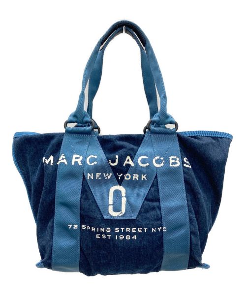 MARC JACOBS（マークジェイコブス）MARC JACOBS (マーク ジェイコブス) デニムトートバッグ ネイビーの古着・服飾アイテム