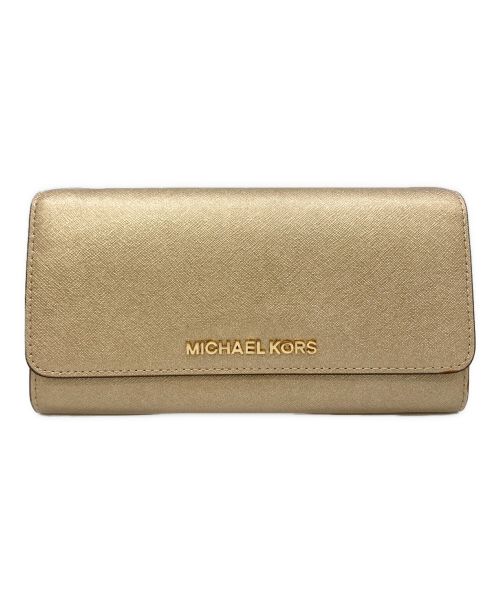 MICHAEL KORS（マイケルコース）MICHAEL KORS (マイケルコース) ウォレットショルダーバッグ シャンパンゴールドの古着・服飾アイテム