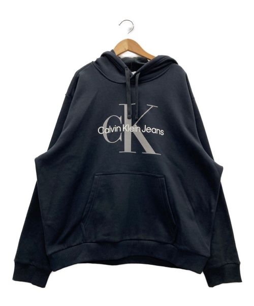 Calvin Klein（カルバンクライン）Calvin Klein (カルバンクライン) プルオーバーパーカー ブラック サイズ:XLの古着・服飾アイテム