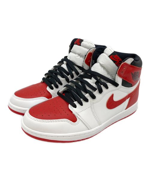 NIKE（ナイキ）NIKE (ナイキ) AIR JORDAN 1 RETRO HIGH OG スニーカー　 ホワイト×レッド サイズ:28 未使用品の古着・服飾アイテム