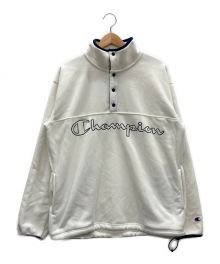 Champion（チャンピオン）の古着「ハーフスナップフリース」｜ホワイト