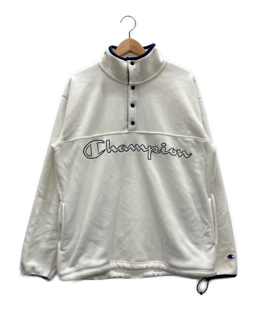 Champion（チャンピオン）Champion (チャンピオン) ハーフスナップフリース ホワイト サイズ:Lの古着・服飾アイテム