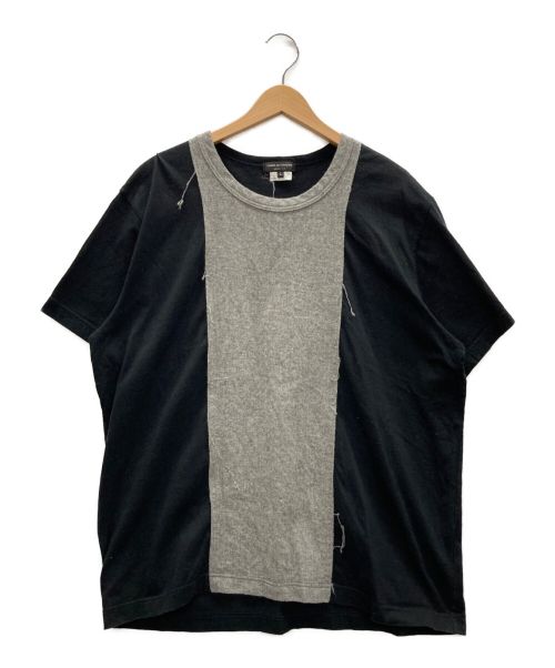 COMME des GARCONS HOMME PLUS（コムデギャルソンオムプリュス）COMME des GARCONS HOMME PLUS (コムデギャルソンオムプリュス) 切替デザインTシャツ ブラック×グレー サイズ:Lの古着・服飾アイテム