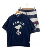 GELATO PIQUE HOMME×SNOOPYジェラートピケ オム×スヌーピー）の古着「ルームウェアセットアップ」｜ネイビー×ホワイト