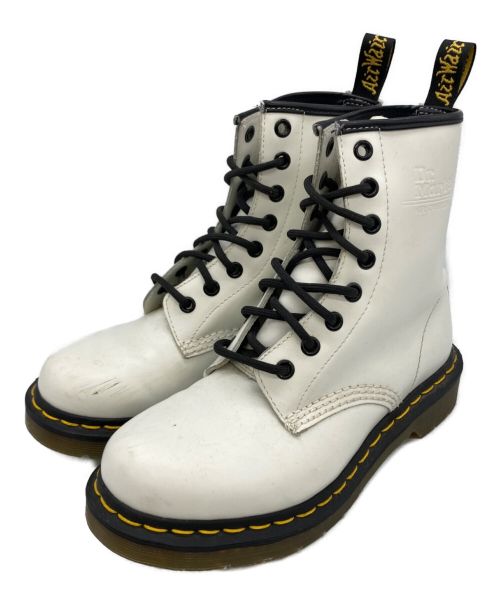 Dr.Martens（ドクターマーチン）Dr.Martens (ドクターマーチン) 8ホールブーツ ホワイト×ブラック サイズ:UK4の古着・服飾アイテム