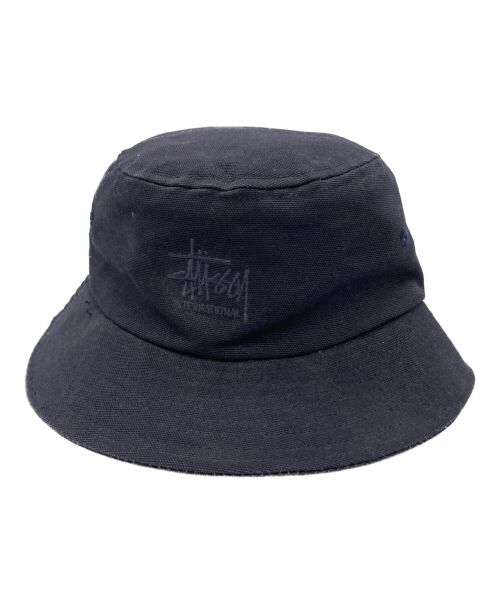 stussy（ステューシー）stussy (ステューシー) CarHartt (カーハート) バケットハット ネイビーの古着・服飾アイテム