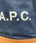 中古・古着 A.P.C. (アーペーセー) 切替トートバッグ ネイビー×ブラウン：5000円