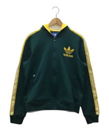 adidas（アディダス）の古着「パーカー」｜グリーン×イエロー