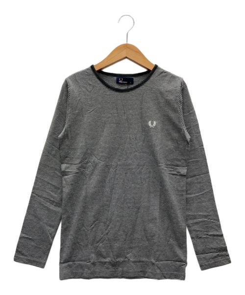 FRED PERRY（フレッドペリー）FRED PERRY (フレッドペリー) ポロシャツ ブラック×グレー サイズ:S 未使用品の古着・服飾アイテム