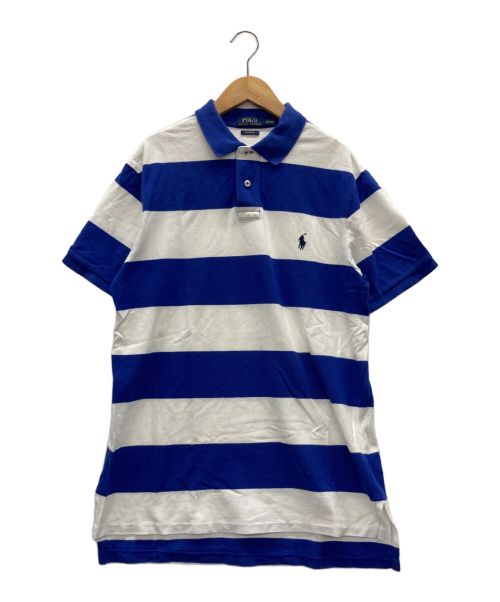 POLO RALPH LAUREN（ポロ・ラルフローレン）POLO RALPH LAUREN (ポロ・ラルフローレン) ポロシャツ ブルー×ホワイト サイズ:Lの古着・服飾アイテム