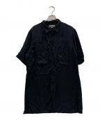 Yohji Yamamoto pour hommeヨウジヤマモト プールオム）の古着「ブロードパッチワークロングシャツ」｜ブラック