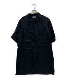 Yohji Yamamoto pour homme（ヨウジヤマモト プールオム）の古着「ブロードパッチワークロングシャツ」｜ブラック