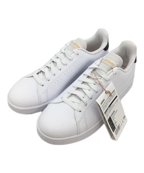 adidas（アディダス）adidas (アディダス) ADVANCOURT BASE M （アドバンコート ベース） ホワイト×ブラック サイズ:25.5 未使用品の古着・服飾アイテム