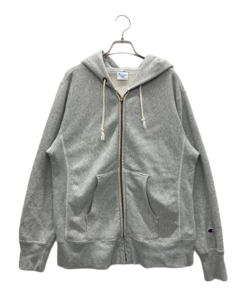 Champion REVERSE WEAVE（チャンピオン リバース ウィーブ）Champion REVERSE WEAVE (チャンピオンリバースウィーブ) ジップパーカー ライトグレー サイズ:Lの古着・服飾アイテム