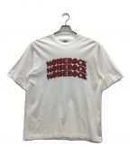 blurhms ROOTSTOCKブラームスルーツストック）の古着「NOISE ROCK プリントTシャツ ワイド」｜ホワイト