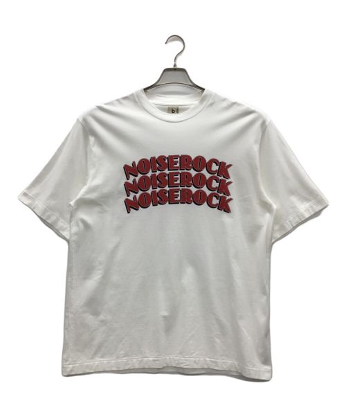 blurhms ROOTSTOCK（ブラームスルーツストック）blurhms ROOTSTOCK (ブラームスルーツストック) NOISE ROCK プリントTシャツ ワイド ホワイト サイズ:4の古着・服飾アイテム