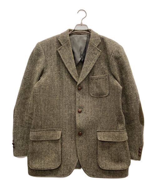 FOX FIRE（フォックスファイヤー）FOX FIRE (フォックスファイヤー) Harris Tweed (ハリスツイード) 3Bジャケット ブラウン サイズ:XLの古着・服飾アイテム