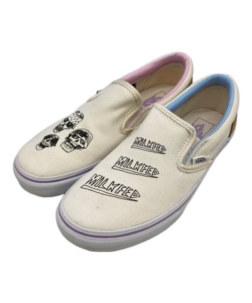 VANS（バンズ）VANS (バンズ) MILK FED. (ミルクフェド) シューズ アイボリー×ピンク サイズ:23.5の古着・服飾アイテム