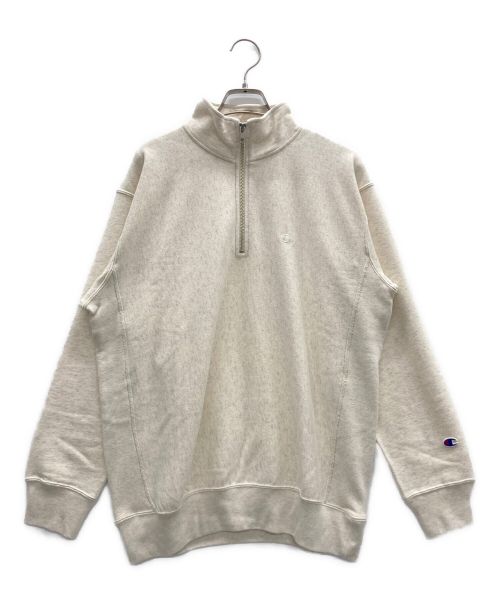 Champion（チャンピオン）Champion (チャンピオン) ハーフジップスウェット アイボリー サイズ:Sの古着・服飾アイテム