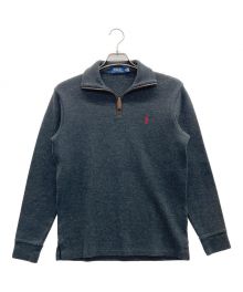 POLO RALPH LAUREN（ポロ・ラルフローレン）の古着「ハーフジップスウェット」｜グレー