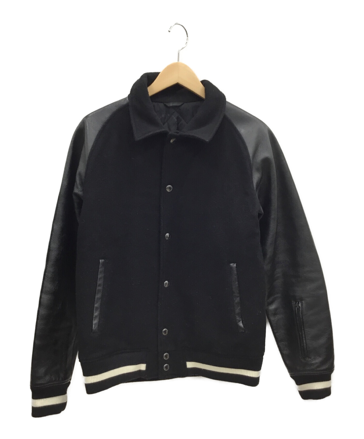 15AW 15FW SOPH ソフネット STADIUM BLOUSON 袖レザー切り替え ウール