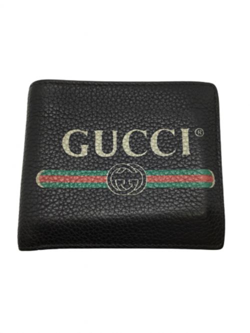 GUCCI（グッチ）GUCCI (グッチ) 2つ折り財布 ブラックの古着・服飾アイテム