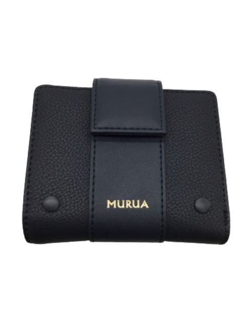 MURUA（ムルーア）MURUA (ムルーア) 2つ折り財布 ネイビー 未使用品の古着・服飾アイテム