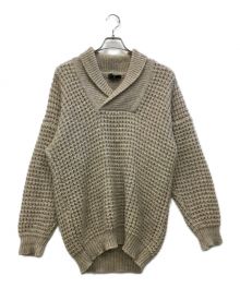 QUILLS WOOLLEN MARKET（クイルズウーレンマーケット）の古着「ショールカラーニット」｜ベージュ