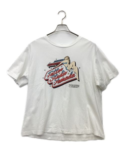 TATTOO STUDIO YAMADA（タトゥースタジオヤマダ）Tattoo Studio YAMADA (タトゥースタジオヤマダ) Tシャツ ホワイト サイズ:Lの古着・服飾アイテム