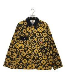 Carhartt WIP×MARNI（カーハート ワークインプログレス×マルニ）の古着「フローラル オーバーサイズジャケット」｜ブラック×イエロー