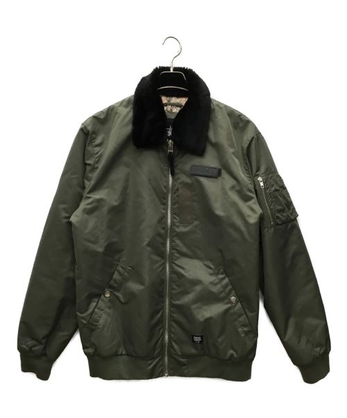 stussy（ステューシー）stussy (ステューシー) MA-1ジャケット カーキ サイズ:XLの古着・服飾アイテム