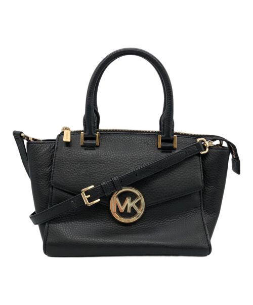 MICHAEL KORS（マイケルコース）MICHAEL KORS (マイケルコース) ハドソン ミディアム サッチェル ブラックの古着・服飾アイテム