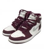 NIKEナイキ）の古着「AIR JORDAN 1 HIGH RETRO OG」｜ホワイト,シルバー,バーガンディー