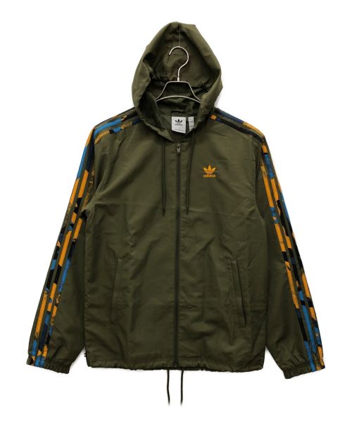 adidas（アディダス）adidas (アディダス) カモ シリーズ ウインドブレーカー オリーブ サイズ:M 未使用品の古着・服飾アイテム