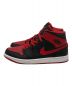 NIKE (ナイキ) AIR JORDAN 1 MID レッド×ブラック サイズ:26.5：13000円