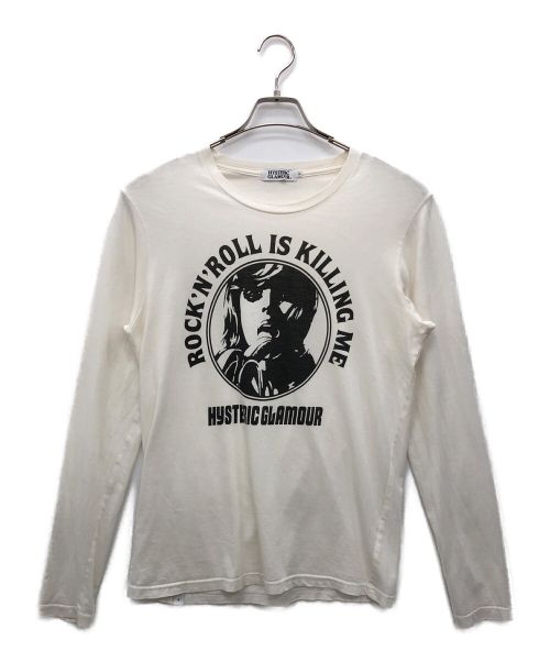 Hysteric Glamour（ヒステリックグラマー）Hysteric Glamour (ヒステリックグラマー) 長袖Tシャツ ホワイト サイズ:Mの古着・服飾アイテム