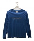 vivastudio×WIND AND SEAビバスタジオ×ウィンド アンド シー）の古着「長袖Tシャツ」｜スカイブルー