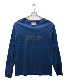 vivastudio×WIND AND SEA（ビバスタジオ×ウィンド アンド シー）の古着「長袖Tシャツ」｜スカイブルー