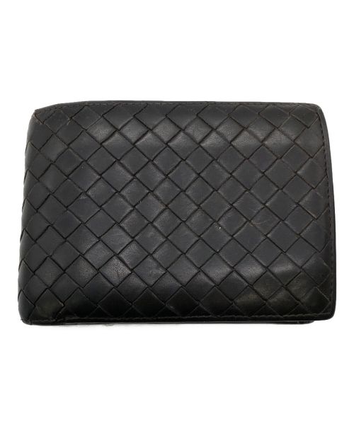 BOTTEGA VENETA（ボッテガベネタ）BOTTEGA VENETA (ボッテガベネタ) 2つ折り財布 ブラックの古着・服飾アイテム