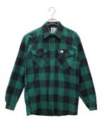 BIG BILLビッグ ビル）の古着「PREMIUM FLANNEL WORK SHIRT」｜グリーン