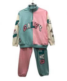 GALFY（ガルフィー）の古着「クレイジーわんわん大学　セットアップ」｜ミント×ピンク