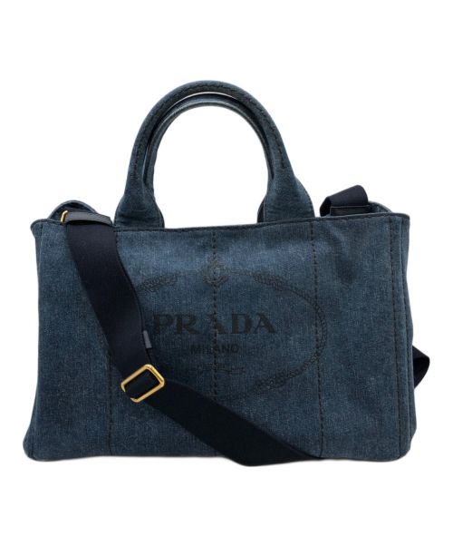 PRADA（プラダ）PRADA (プラダ) CANAPA（カナパ） ネイビーの古着・服飾アイテム