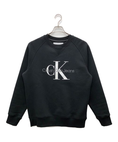 Calvin Klein（カルバンクライン）Calvin Klein (カルバンクライン) モノグラム クルーネック ブラック サイズ:Mの古着・服飾アイテム