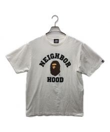 A BATHING APE ×NEIGHBORHOOD（アベイシングエイプ×ネイバーフッド）の古着「プリントTシャツ」｜ホワイト