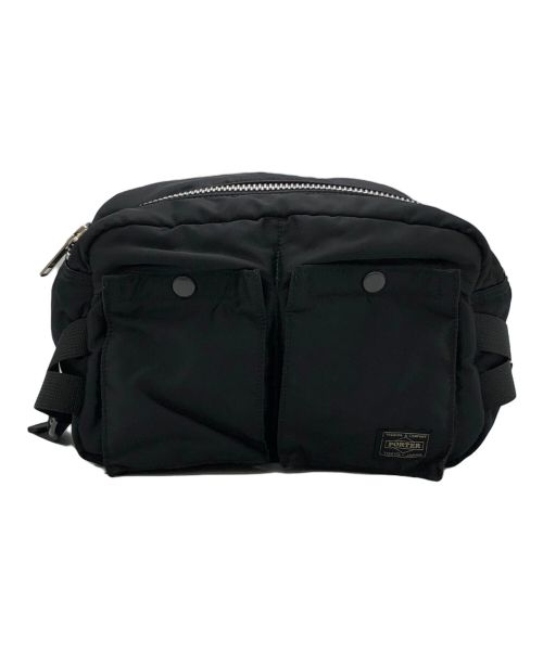 PORTER（ポーター）PORTER (ポーター) WAIST BAG（ウエストバッグ） ブラックの古着・服飾アイテム