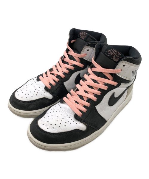 NIKE（ナイキ）NIKE (ナイキ) AIR JORDAN 1 RETRO HIGH OG　Bleached Coral(エアジョーダン1　レトロハイ　オリジナル　ブリーチドコーラル) ホワイト×ブラック サイズ:30.0cmの古着・服飾アイテム