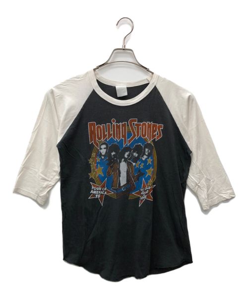 ROLLING STONES（ローリングストーンズ）ROLLING STONES (ローリングストーンズ) ラグランTシャツ ホワイト×グレー サイズ:不明の古着・服飾アイテム