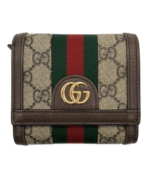 GUCCI（グッチ）GUCCI (グッチ) 2つ折り財布 ベージュの古着・服飾アイテム