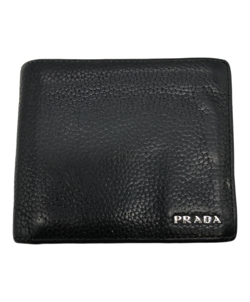 PRADA（プラダ）PRADA (プラダ) 2つ折り財布 ブラックの古着・服飾アイテム