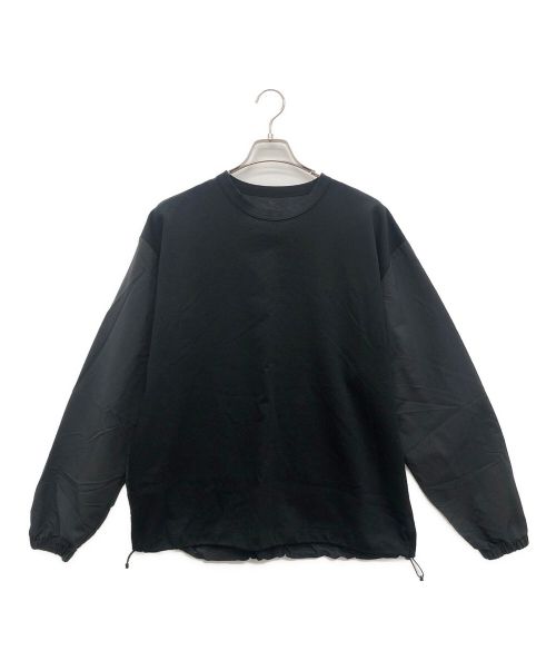 SOPH.（ソフネット）SOPH. (ソフネット) FABRIC MIX L/S CREWNECK TOP ブラック サイズ:Lの古着・服飾アイテム